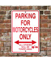 Plechová cedule Motorcycles Parking Only 20 cm x 30 cm w