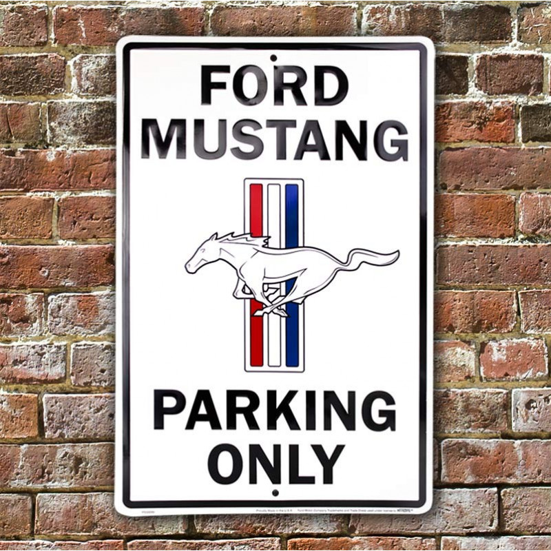 Plechová cedule Ford Mustang Parking 30cm x 45 cm w Plechová cedule Ford Mustang Parking 30cm x 45 cm w