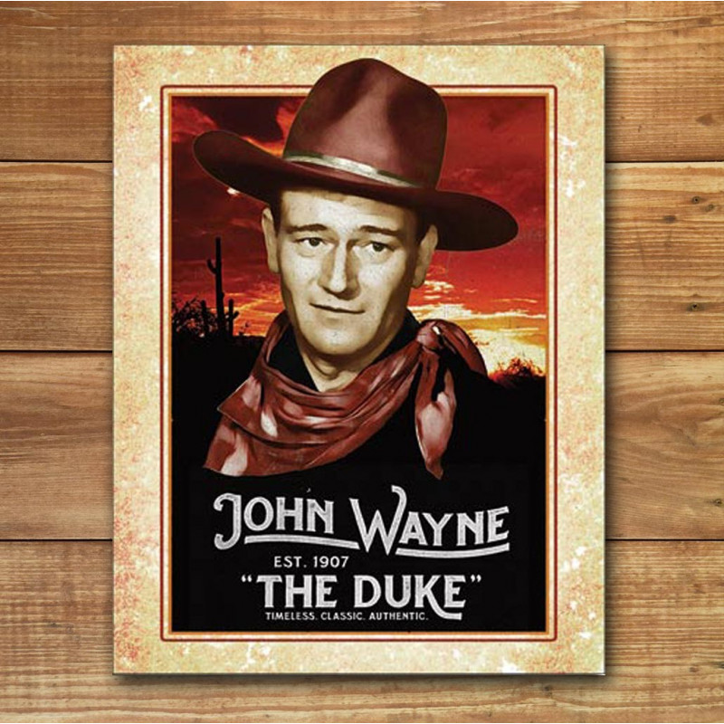 Plechová cedule John Wayne - Classic 32cm x 40cm Plechová cedule John Wayne - Classic 32cm x 40cm