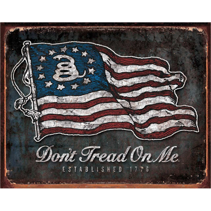 Plechová cedule DTOM - Vintage Flag 40 cm x 32 cm