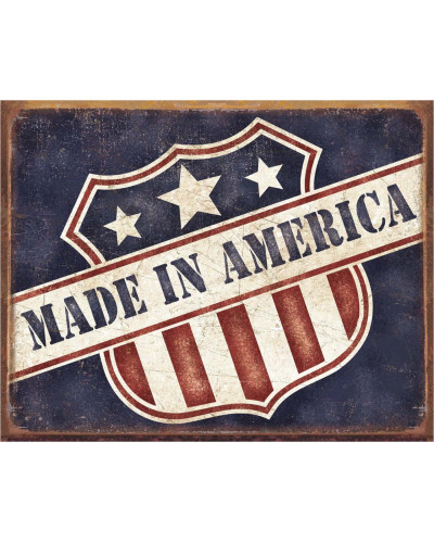 Plechová cedule Made in America 40 cm x 32 cm