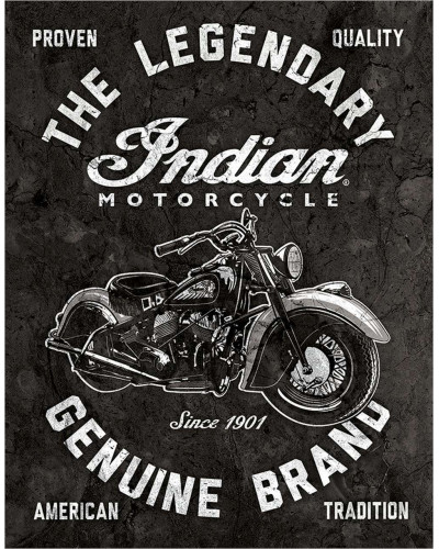 Plechová cedule Indian Motorcycles - Legendary 40 cm x 32 cm w