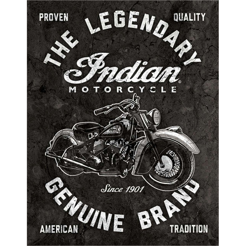 Plechová cedule Indian Motorcycles - Legendary 40 cm x 32 cm w