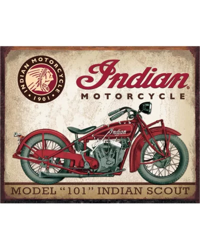 Plechová cedule Indian Scout 40 cm x 32 cm x