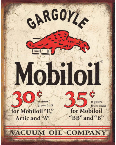 Plechová cedule Mobiloil Gargoyle 40 x 32 cm x
