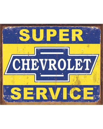 Plechová cedule Super Chevy Service 40 cm x 32 cm