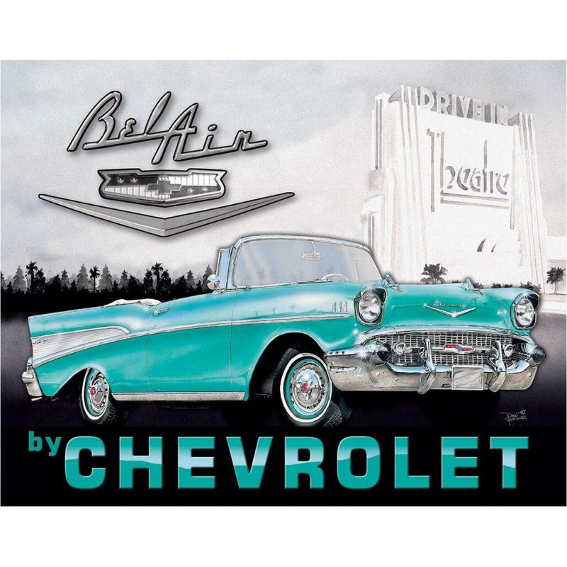 Plechová cedule 1957 Chevy Bel Air 32cm x 40cm
