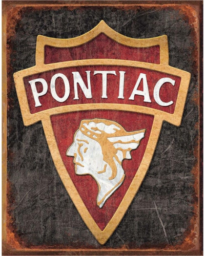 Plechová cedule 1930 Pontiac Logo 40 cm x 32 cm