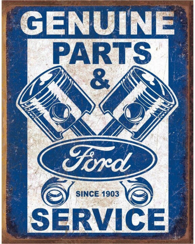 Plechová cedule Ford Service - Pistons 40 cm x 32 cm