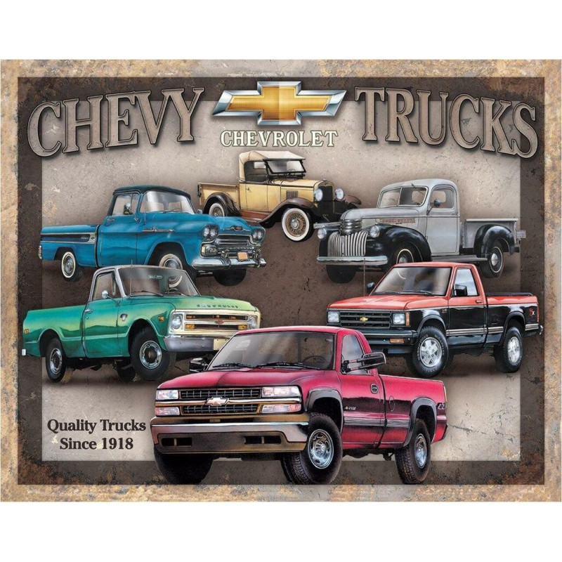 Plechová cedule Chevy Trucks Tribute 40 cm x 32 cm