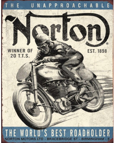 Plechová cedule Norton - Winner 40 cm x 32 cm