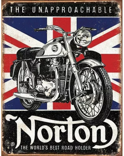 Plechová cedule Norton - Best Roadholder 40 cm x 32 cm