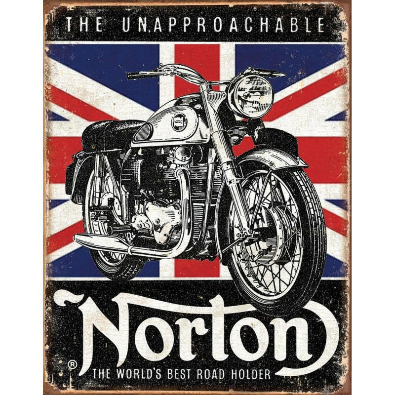 Plechová cedule Norton - Best Roadholder 40 cm x 32 cm