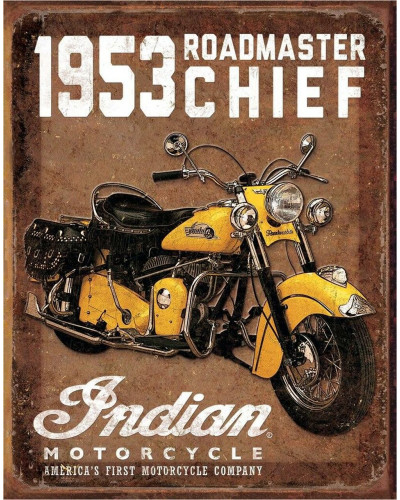 Plechová cedule 1953 Indian Roadmaster NEW 40 cm x 32 cm