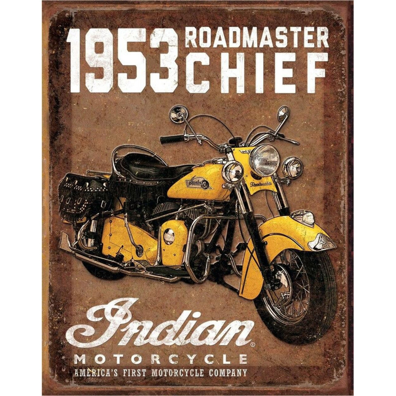 Plechová cedule 1953 Indian Roadmaster NEW 40 cm x 32 cm