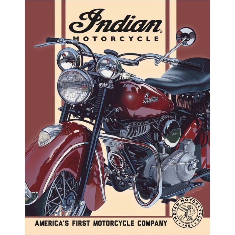 Plechová cedule Indian - 1948 Chief 40 cm x 32 cm