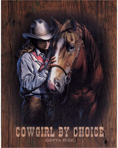Plechová cedule Cowgirl by Choice 40 cm x 32 cm