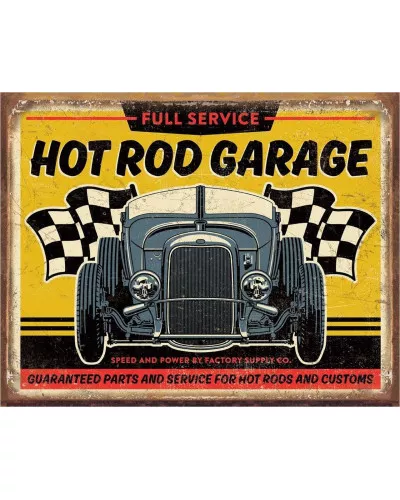Plechová cedule Hot Rod Garage - 32 Rod 40 cm x 32 cm