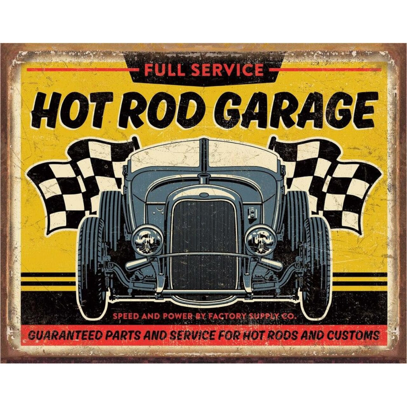 Plechová cedule Hot Rod Garage - 32 Rod 40 cm x 32 cm