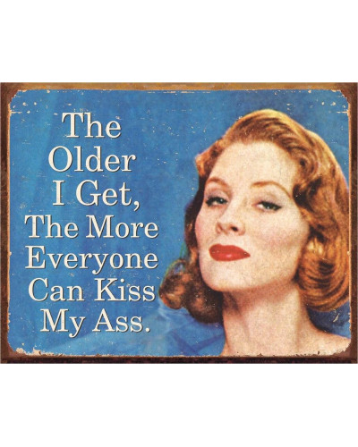 Plechové cedule Ephemera - Older I Get 40cm x 32cm