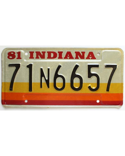 Americká SPZ Indiana Orange Rainbow 1981