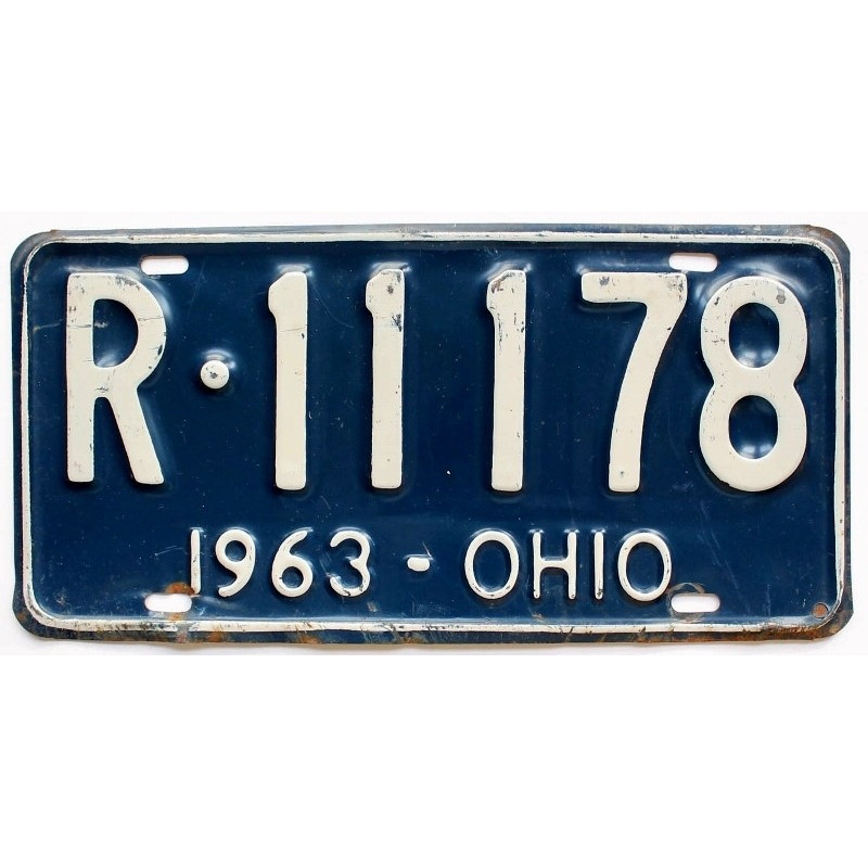 Americká SPZ Ohio Blue 1963 Americká SPZ Ohio Blue 1963
