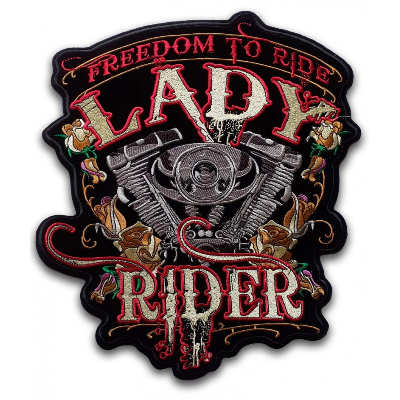 Moto nášivka BS Lady Rider XXL na záda