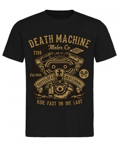 Pánské tričko Death Machine Shovelhead černé