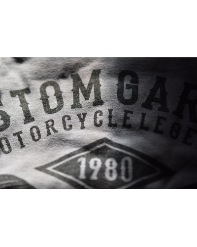 Pánské tričko Custom Garage šedé detail 2
