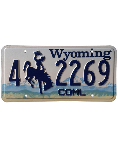 Americká SPZ Wyoming Blue Mountains coml.