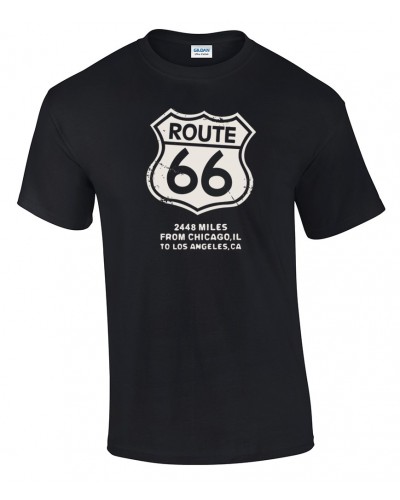 Tričko Route 66 Get Your Kicks Black předek