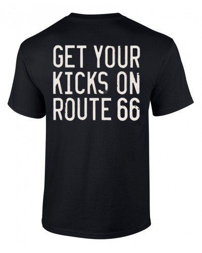 Tričko Route 66 Get Your Kicks Black záda