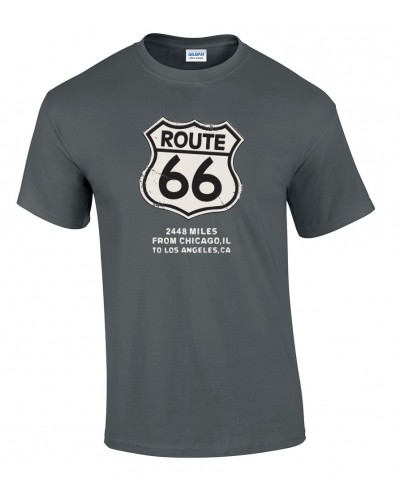 Pánské tričko ROUTE 66 Get Your Kicks šedé front