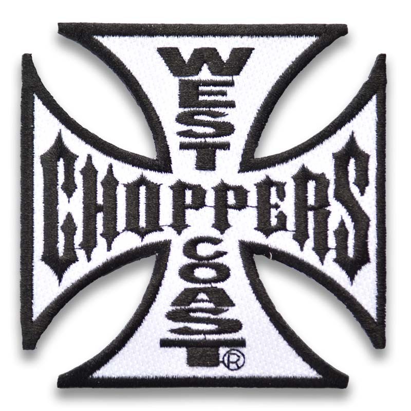 moto nášivka West Coast Choppers White 10cm x 10cm