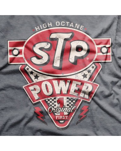 Pánské tričko STP High Octane Power šedé detail
