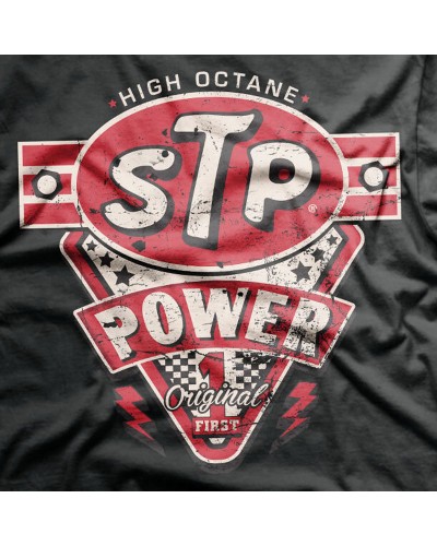 Pánské tričko STP High Octane Power černé detail