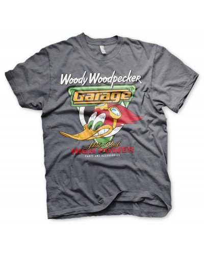Pánské tričko Woody Woodpecker Garage šedé