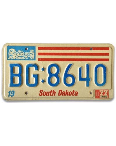 Americká SPZ South Dakota BG 8640