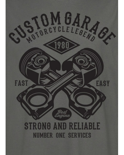 Pánské tričko Custom Garage šedé det.