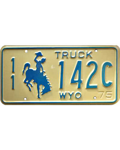 Americká SPZ Wyoming Blue Truck