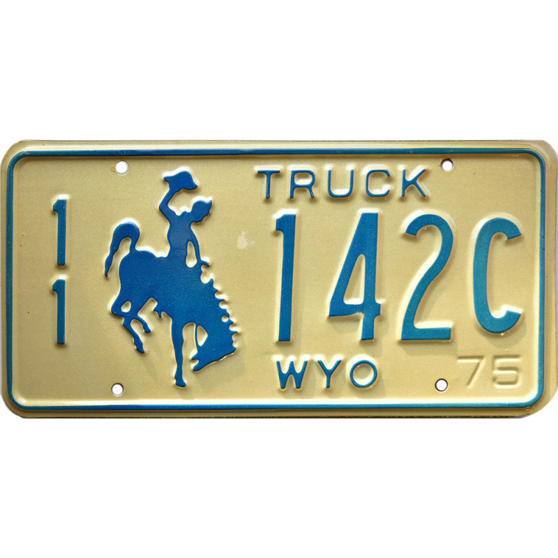 Americká SPZ Wyoming Blue Truck