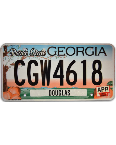 Americká SPZ Georgia Peach State
