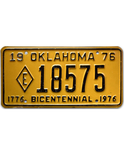 Americká SPZ Oklahoma Yellow 1976