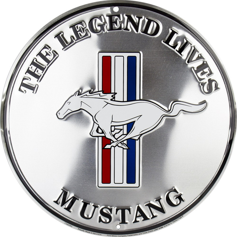 Plechová cedule Ford Mustang round 30cm