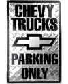 Plechová cedule Chevy Trucks Parking 30 cm x 45 cm c