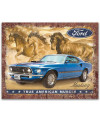 Plechová cedule Ford Mustang True American Muscle 40 cm x 32 cm v