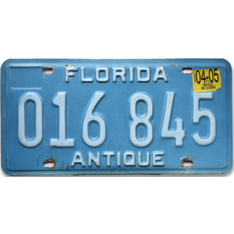Americká SPZ Florida Antique