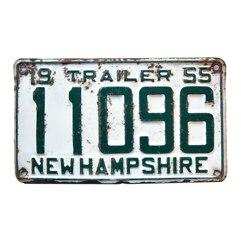 Americká SPZ New Hampshire Trailer 1955