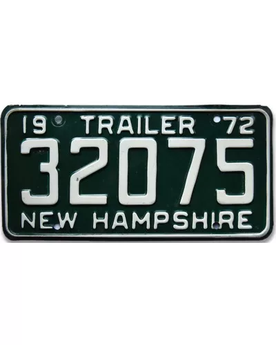 Americká SPZ New Hampshire Green 1972