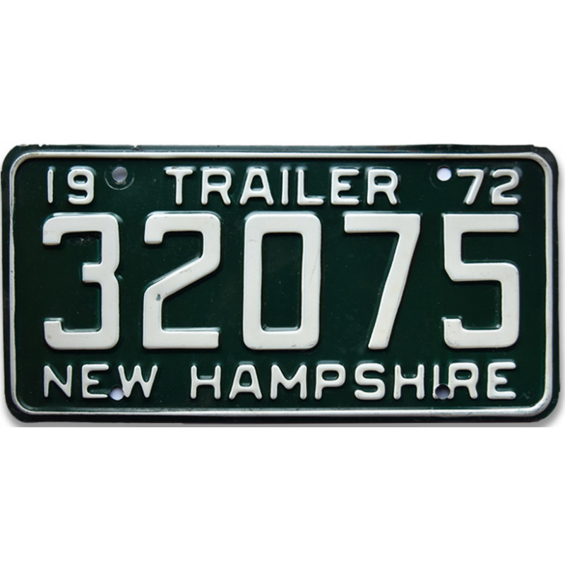 Americká SPZ New Hampshire Green 1972